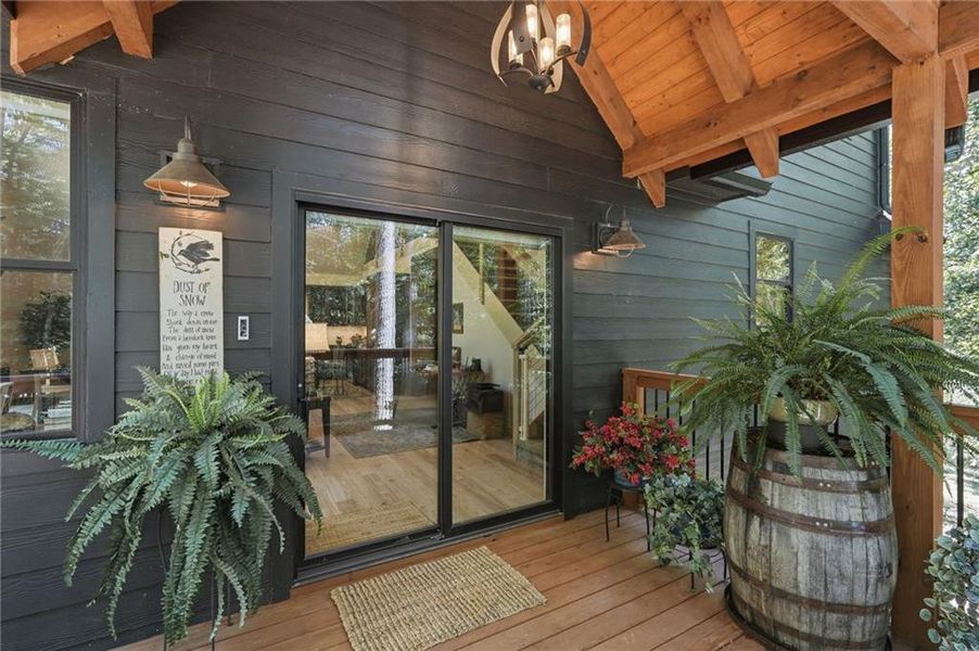 Exterior details and patio area of a home in , Ellijay (Image 3).