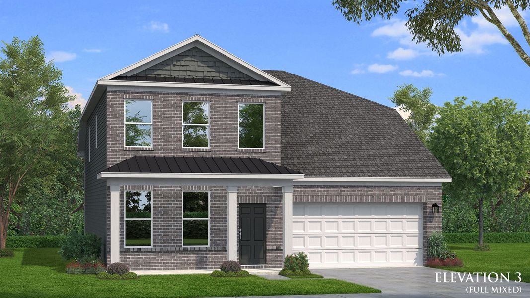 Representative exterior photo of a completed home built from the Lassiter by DRB Homes in Mason Glenn, Franklinton, NC (Image 12).