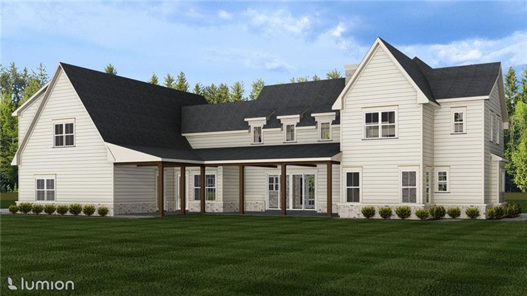 Front exterior of a new home in Madeira, Acworth, GA, highlighting curb appeal (Image 7). Front exterior of a new home in Madeira, Acworth, GA, highlighting curb appeal (Image 7).