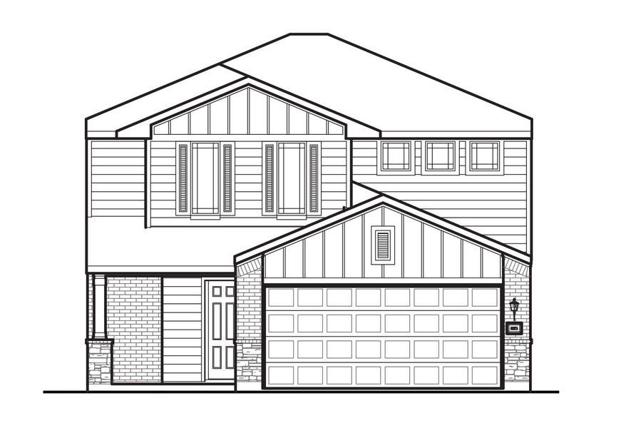 Vail Elevation D - Alt Roof Elevation