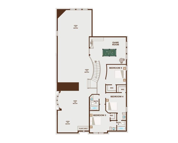 2D floor plan layout for the Grand Martinique by Grand Homes in Providence Cove, McKinney, TX (Image 2). 2D floor plan layout for the Grand Martinique by Grand Homes in Providence Cove, McKinney, TX (Image 2).