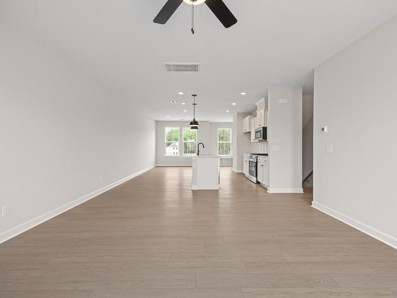 Spacious, unfurnished interior of a new home in Forestville Yard Townhomes, Knightdale (Image 13).