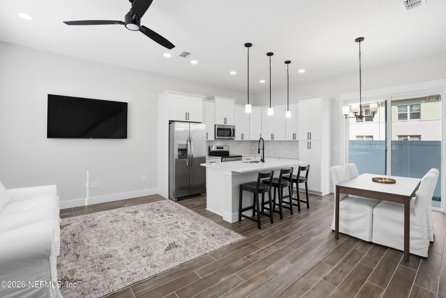 Furnished interior view inside a new home in , Jacksonville Beach (Image 9). Furnished interior view inside a new home in , Jacksonville Beach (Image 9).