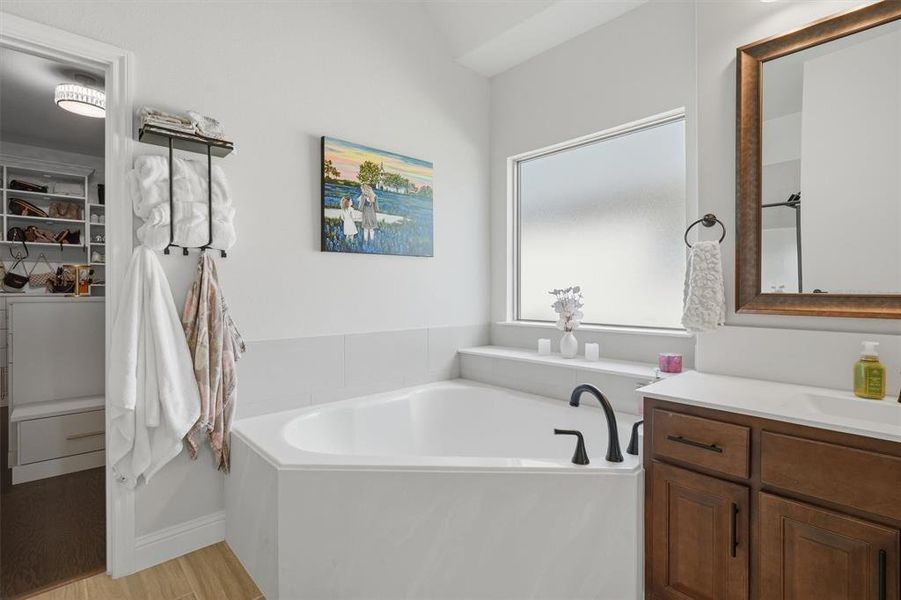 Furnished interior view inside a new home in Abe's Landing, Granbury (Image 29).
