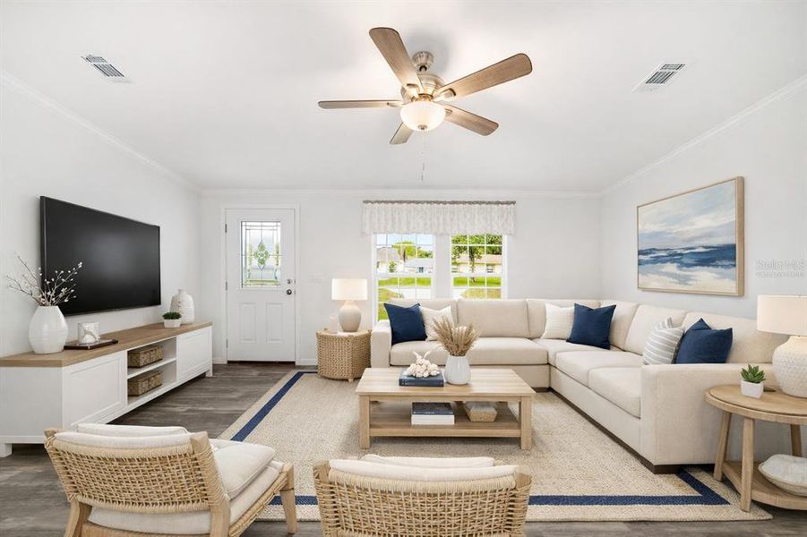 Furnished interior view inside a new home in , Ocala (Image 6). Furnished interior view inside a new home in , Ocala (Image 6).
