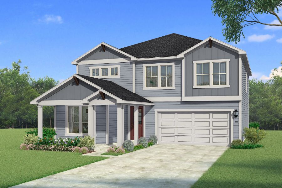 The Mirabel - Farmhouse Elevation The Mirabel - Farmhouse Elevation
