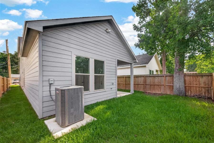 Exterior details and patio area of a home in , Houston (Image 23). Exterior details and patio area of a home in , Houston (Image 23).