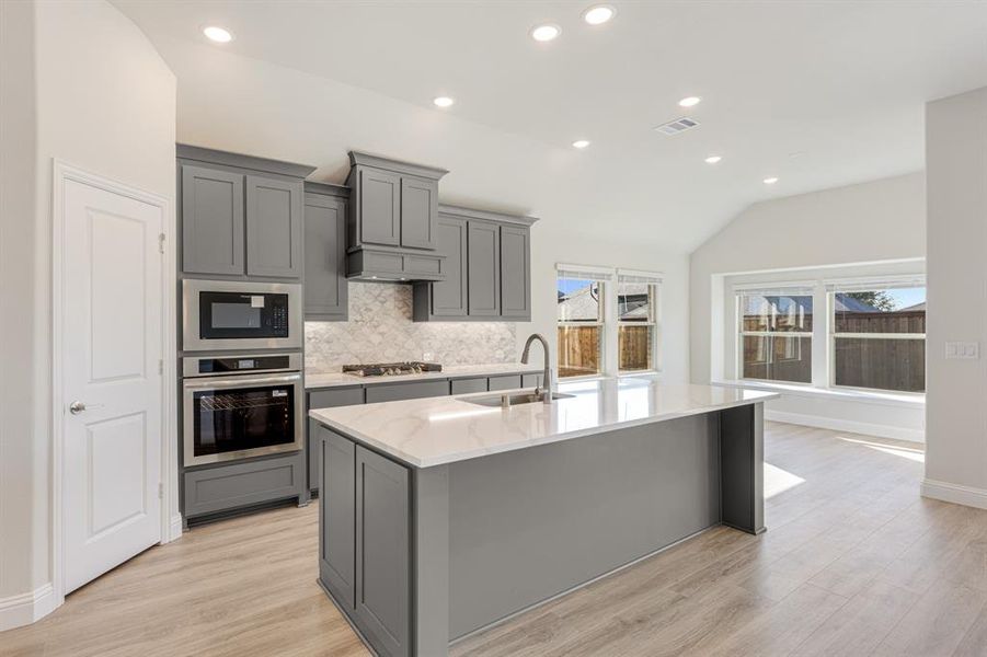 Furnished interior view inside a new home in ArrowBrooke Classic 50, Aubrey (Image 11).