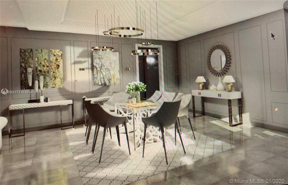 Furnished interior view inside a new home in , Miami (Image 3). Furnished interior view inside a new home in , Miami (Image 3).