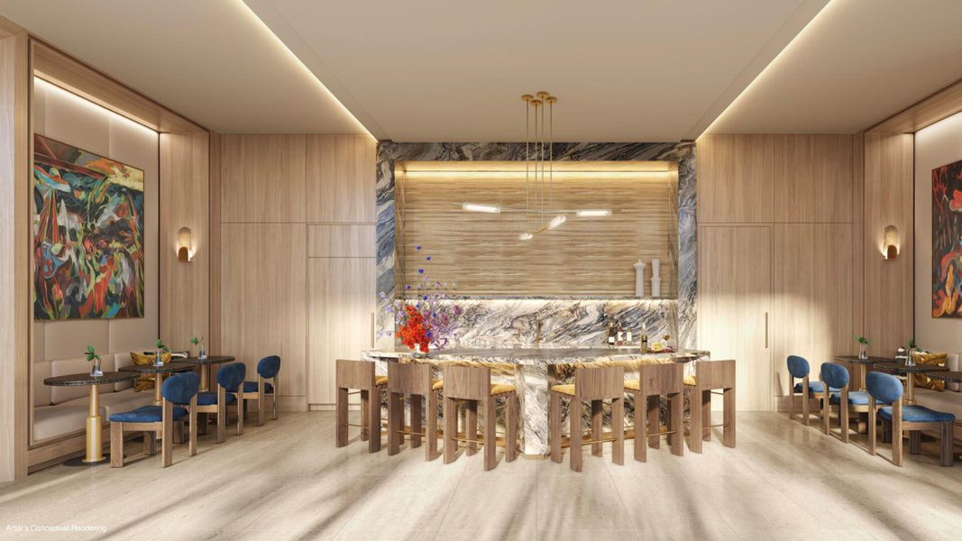 Furnished interior view inside a new home in The Ritz-Carlton Residences, West Palm Beach (Image 9).