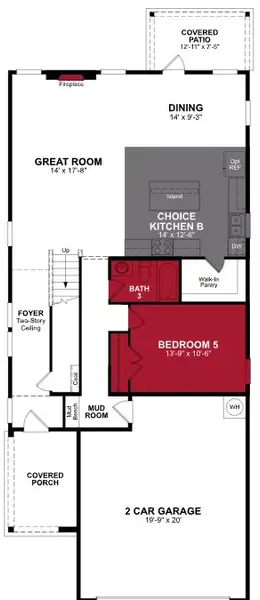 2D floor plan layout of this home in Churchill, Anna, TX (Image 3).