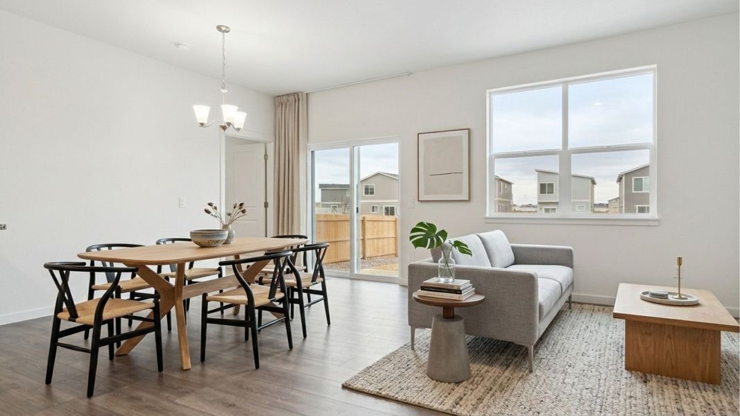 Furnished interior view inside a new home in Silver Peaks, Lochbuie (Image 5). Furnished interior view inside a new home in Silver Peaks, Lochbuie (Image 5).