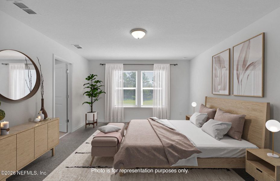 Furnished interior view inside a new home in Wells Landing, Jacksonville (Image 10).