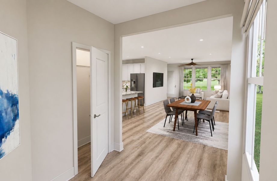 Representative furnished interior of a home built from the Flagstone by Del Webb in Explore North River Ranch, Parrish (Image 3).