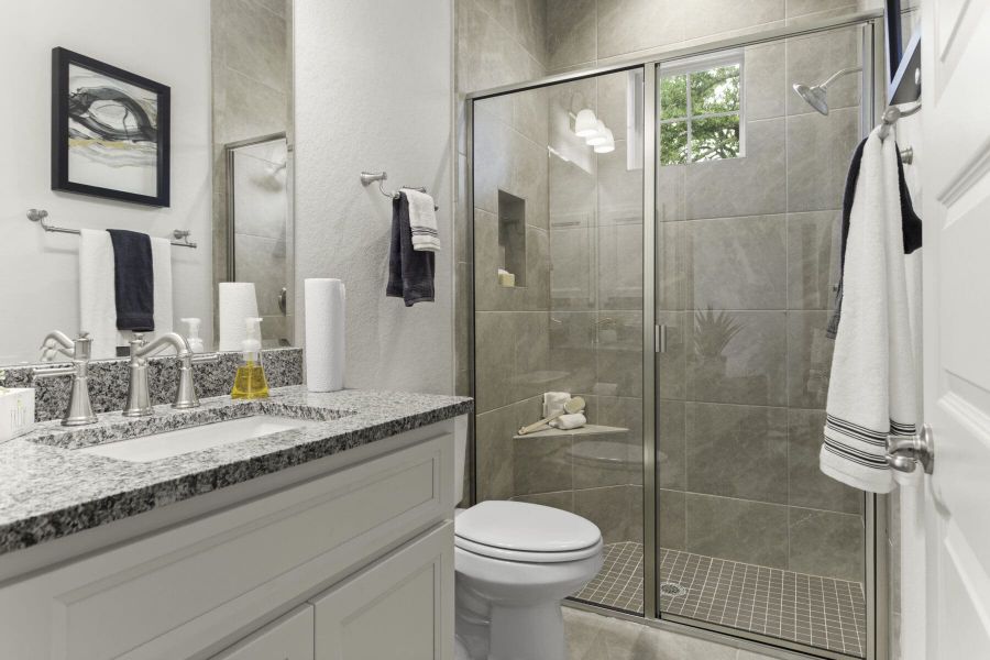 Bathroom in Ashlyn home at Belle Oaks, Bulverde TX