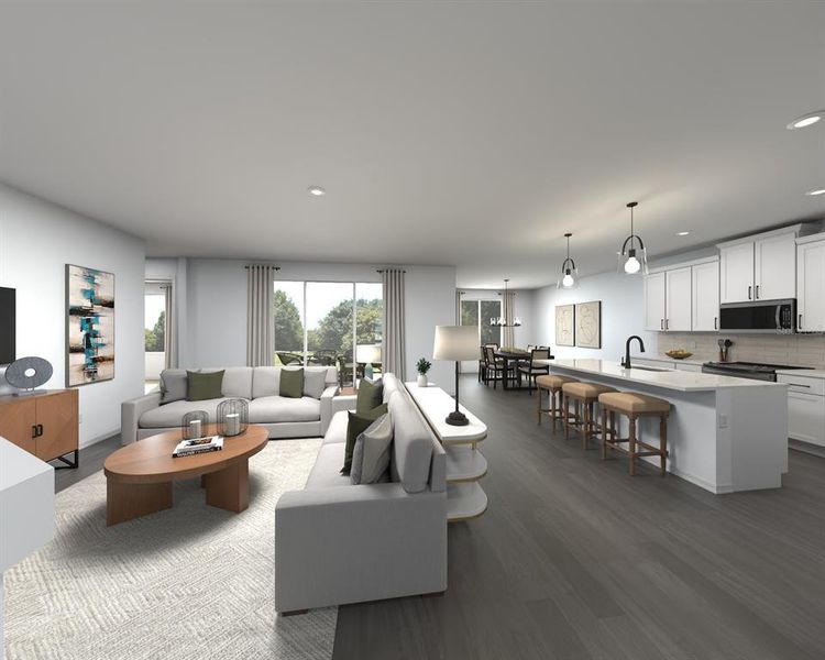 Furnished interior view inside a new home in Oakfield Trails - Signature Series, Parrish (Image 3).