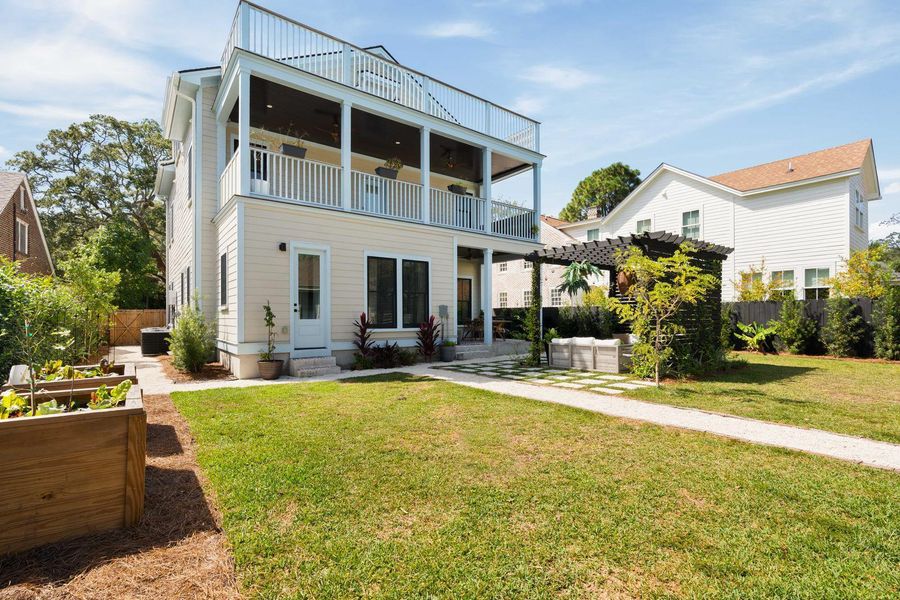 Exterior details and patio area of a home in , Charleston (Image 52).