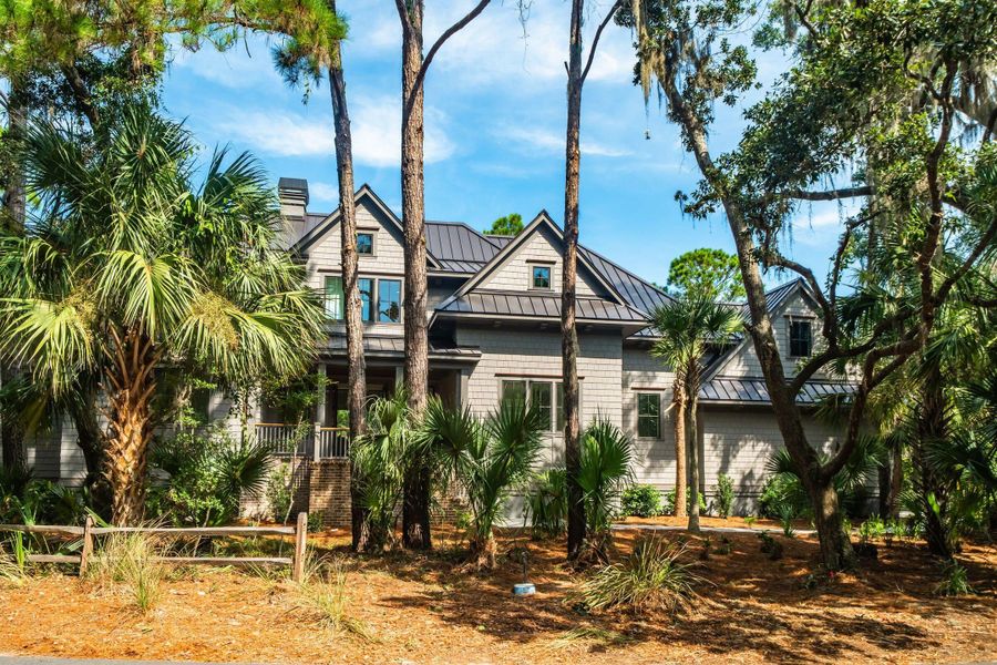 Front exterior of a new home in , Kiawah Island, SC, highlighting curb appeal (Image 31).
