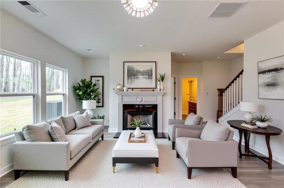 Furnished interior view inside a new home in Traditions of Braselton, Jefferson (Image 10).