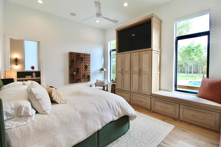 All secondary bedrooms also offers custom built-in storage.