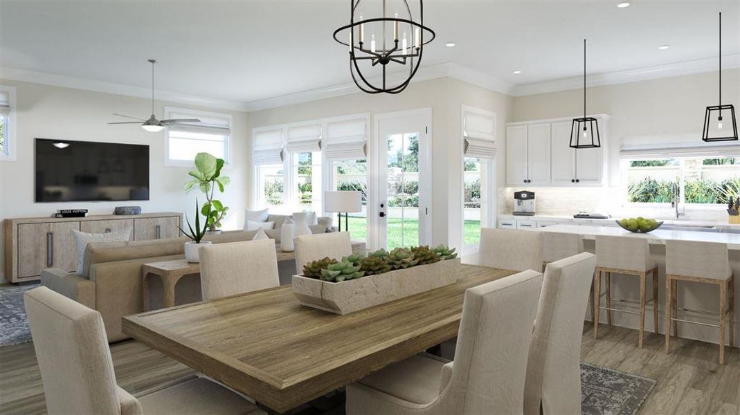 Furnished interior view inside a new home in North Square at Uptown, Celina (Image 5).