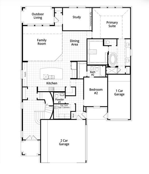 2D floor plan layout for the 226 by Highland Homes in Grange, Katy, TX (Image 18). 2D floor plan layout for the 226 by Highland Homes in Grange, Katy, TX (Image 18).