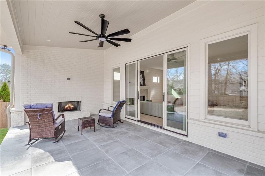 Exterior details and patio area of a home in , Atlanta (Image 3).