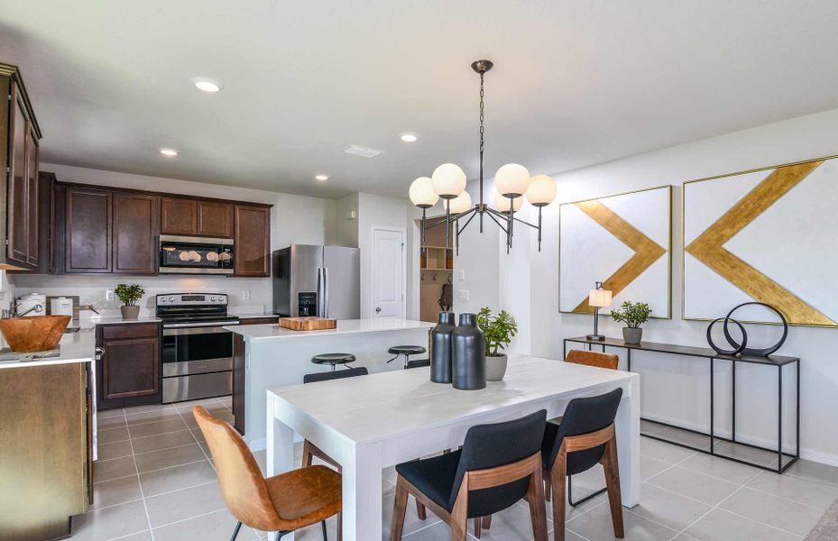 Cafe area located off the kitchen