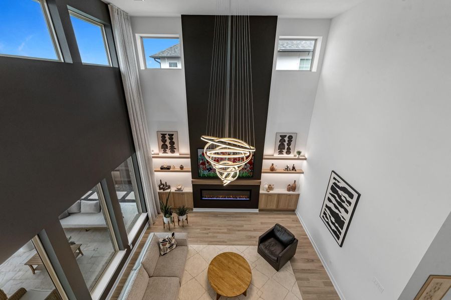 Living room views from upstairs.