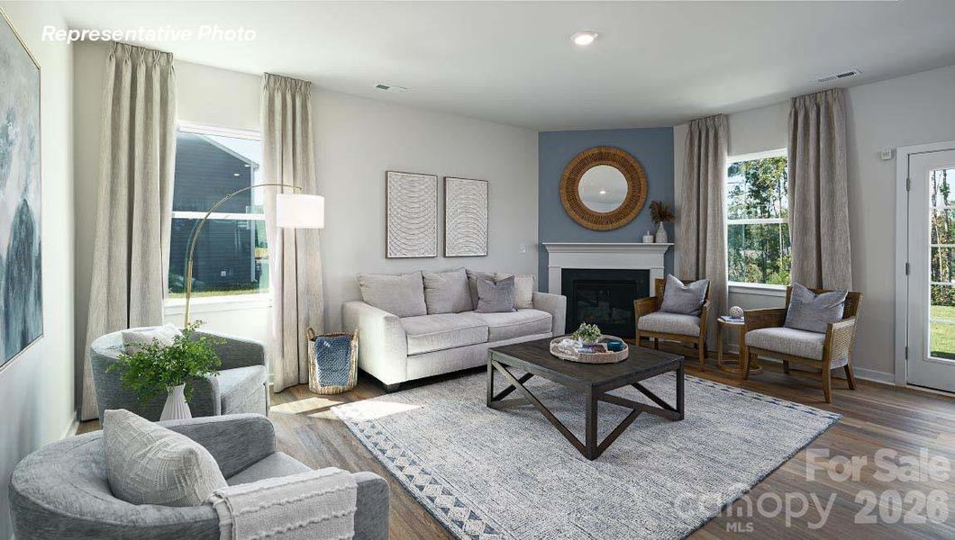 Furnished interior view inside a new home in Secrest Commons, Monroe (Image 6).