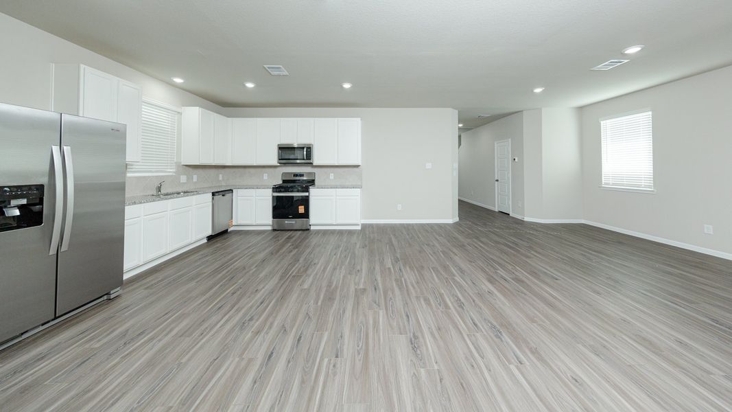 Family Room, Kitchen, and Dining Area
