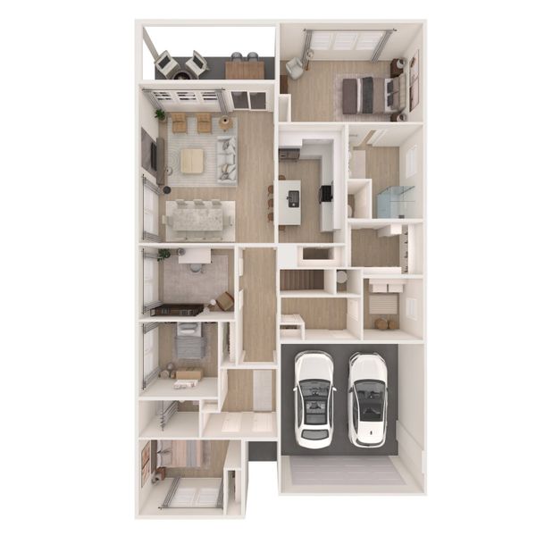 2D floor plan layout for the Boise by K. Hovnanian® Homes in Heritage Ranch, Sherman, TX (Image 4). 2D floor plan layout for the Boise by K. Hovnanian® Homes in Heritage Ranch, Sherman, TX (Image 4).