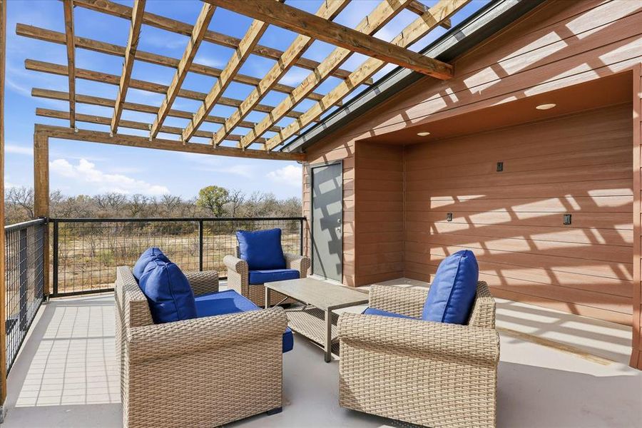 Exterior details and patio area of a home in , Stephenville (Image 3).