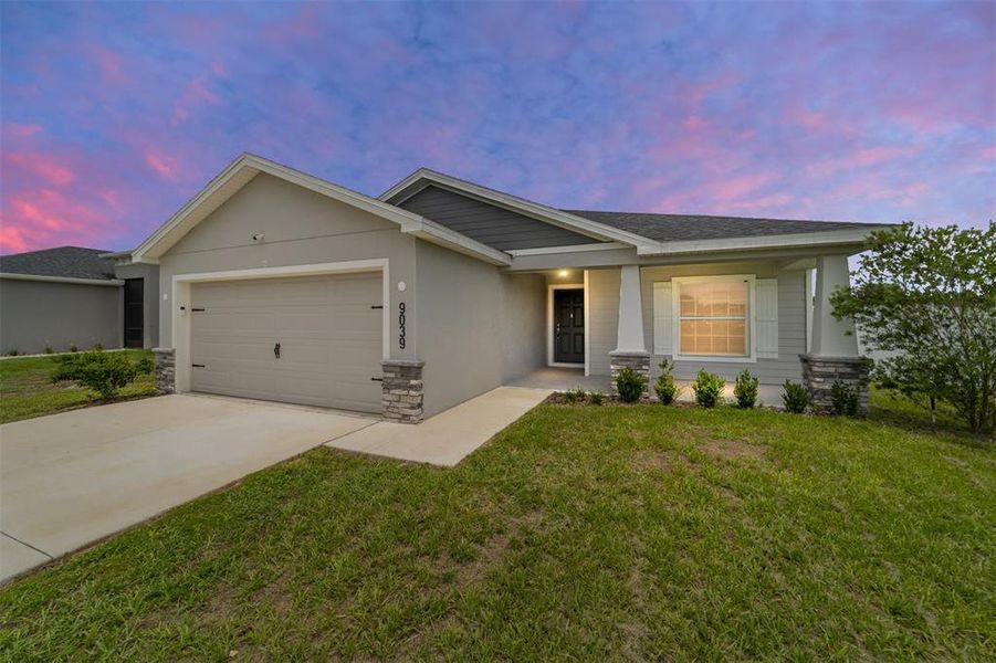 Front exterior of a new home in , Ocala, FL, highlighting curb appeal (Image 1). Front exterior of a new home in , Ocala, FL, highlighting curb appeal (Image 1).