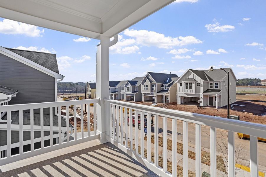Exterior details and patio area of a home in Sweetbrier, Durham (Image 3).