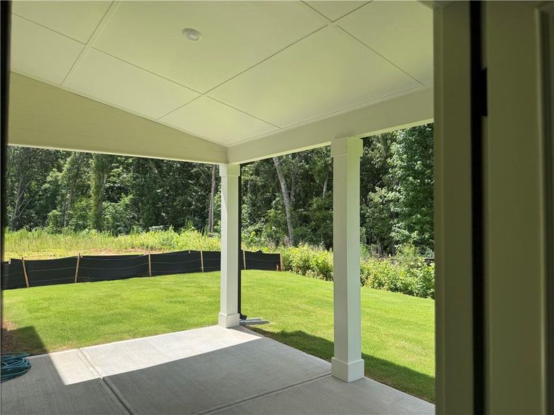 Exterior details and patio area of a home in Rosewood Lake Estates, Hoschton (Image 23).