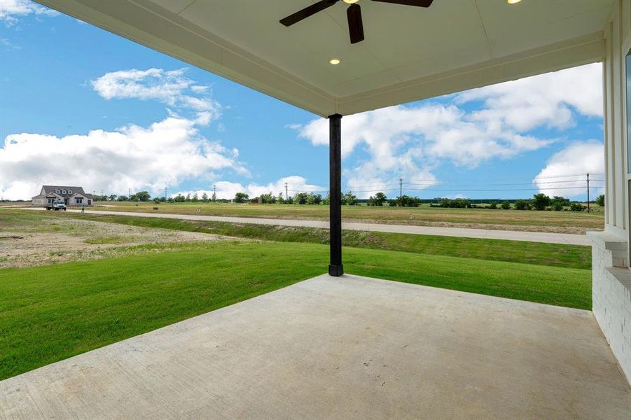 Exterior details and patio area of a home in Highland Crossing, Celina (Image 4).