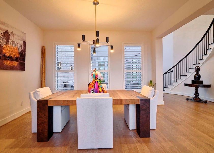 Experience elegant dining space ideal for entertaining.