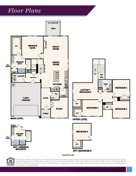 2D floor plan layout of this home in Summerwood Estates, Red Oak, TX (Image 5).