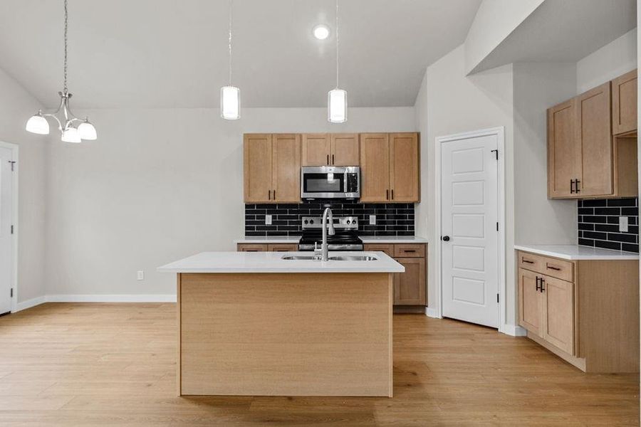 Furnished interior view inside a new home in Trails of Fossil Creek, Fort Worth (Image 4).