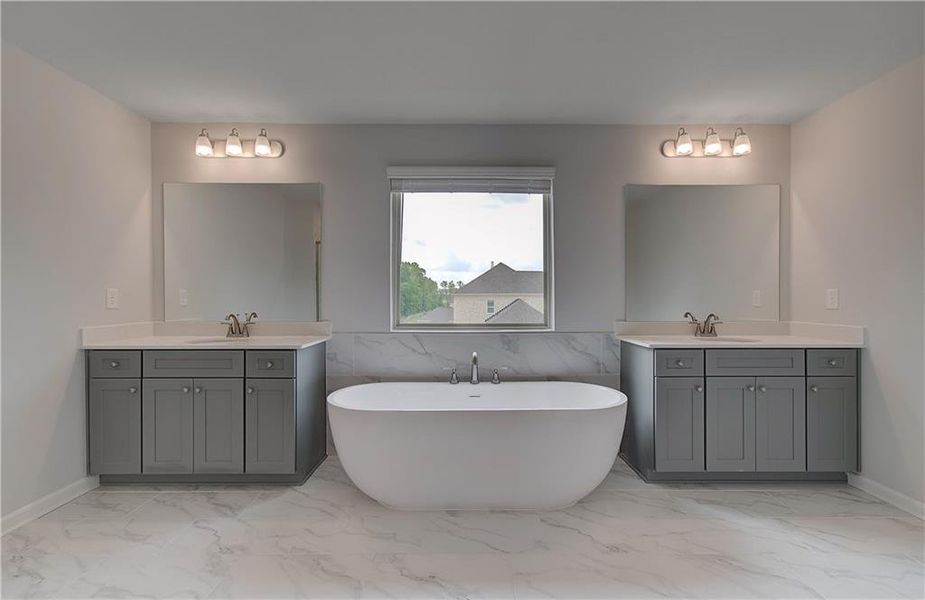 Furnished interior view inside a new home in Cambria at Traditions, Hampton (Image 9).