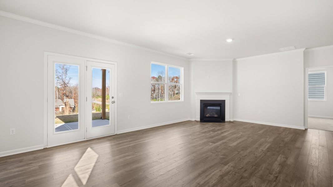 Representative unfurnished interior of a home built from the Belfort by D.R. Horton in Hamptons at Riverwood North, Dallas (Image 12).