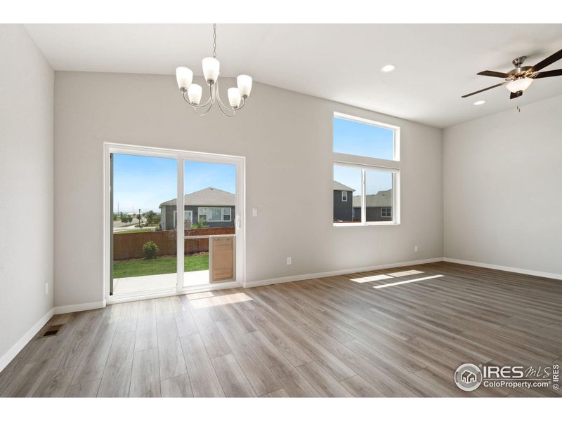 dining and living room area