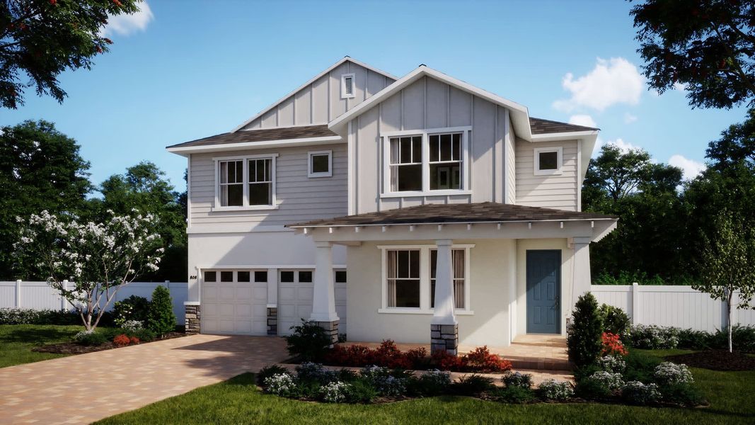 Lotus Craftsman Elevation | Harrell Oaks in Orlando, FL by Landsea Homes