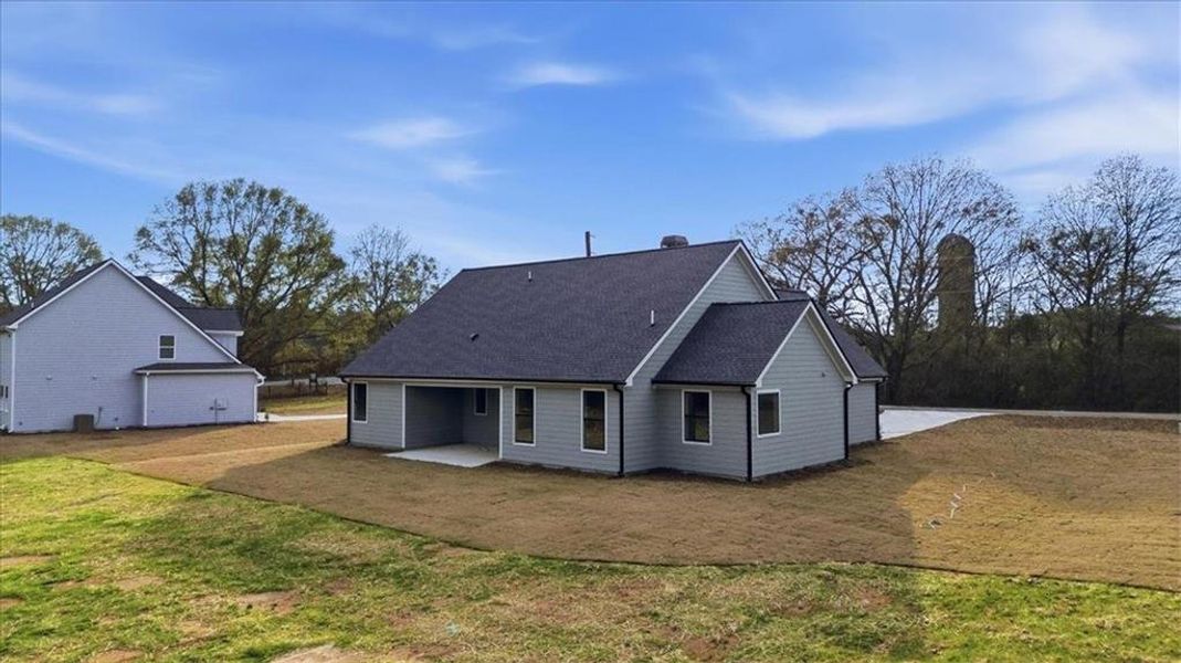 Exterior details and patio area of a home in , Statham (Image 41).