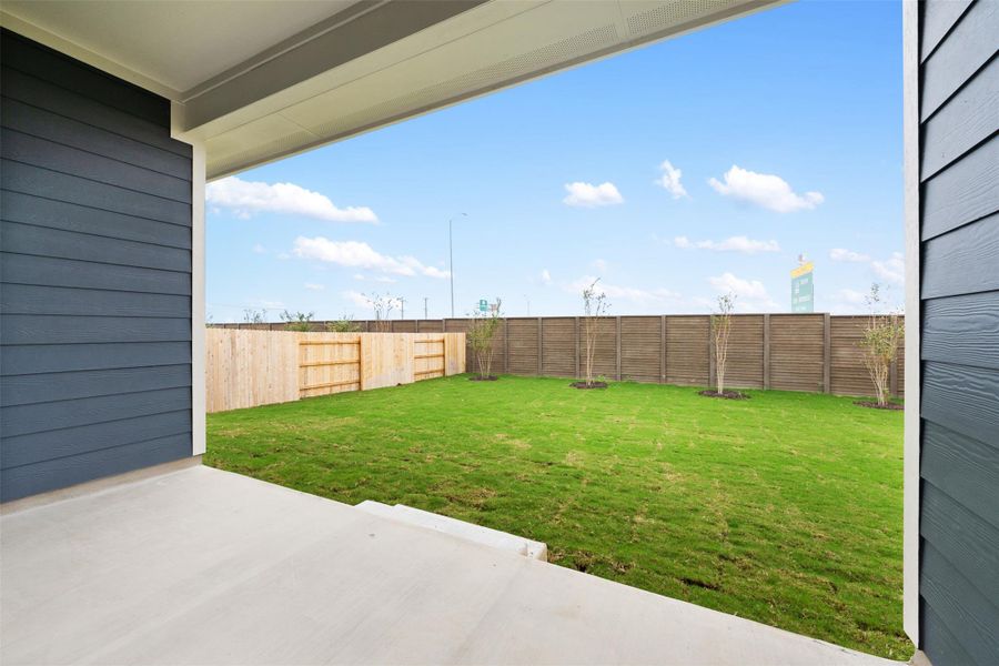 Exterior details and patio area of a home in Willow Springs, Buda (Image 17). Exterior details and patio area of a home in Willow Springs, Buda (Image 17).