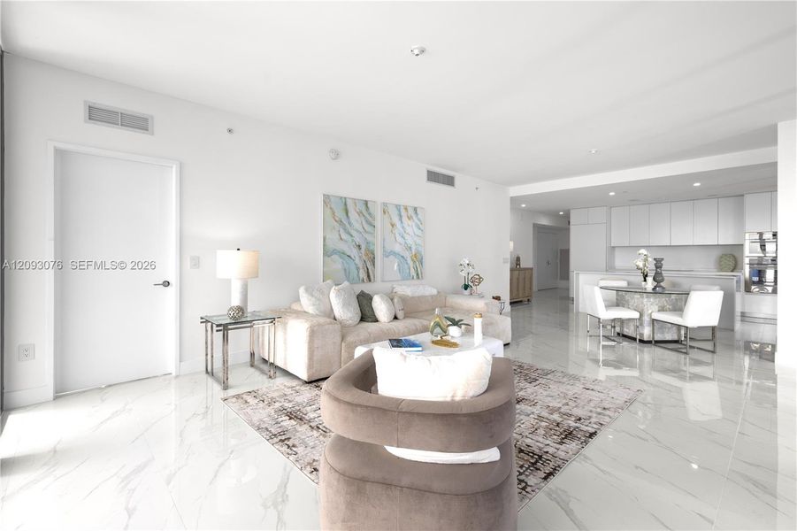 Furnished interior view inside a new home in Aria Reserve, Miami (Image 13).