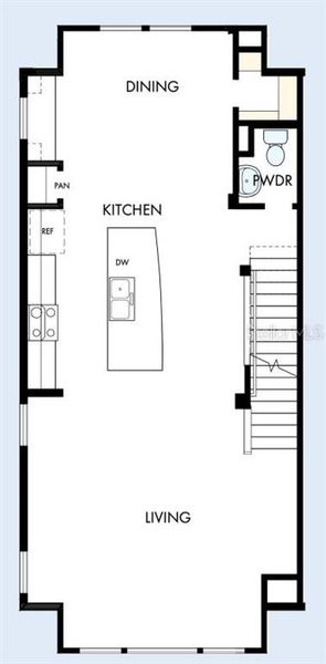 2D floor plan layout of this home in Apex at Seminole Heights, Tampa, FL (Image 8). 2D floor plan layout of this home in Apex at Seminole Heights, Tampa, FL (Image 8).