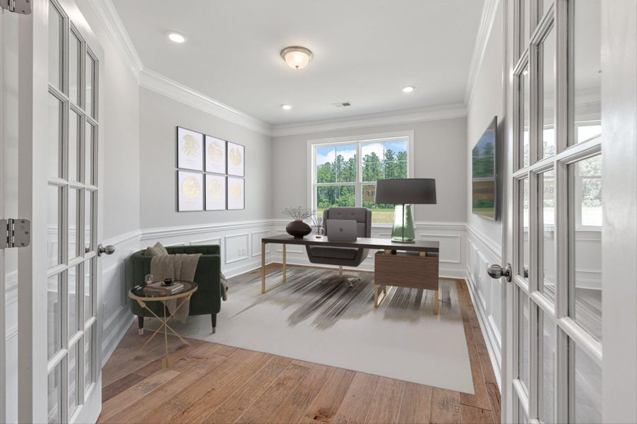 Furnished interior view inside a new home in The Enclave at French Quarter Creek, Huger (Image 13).
