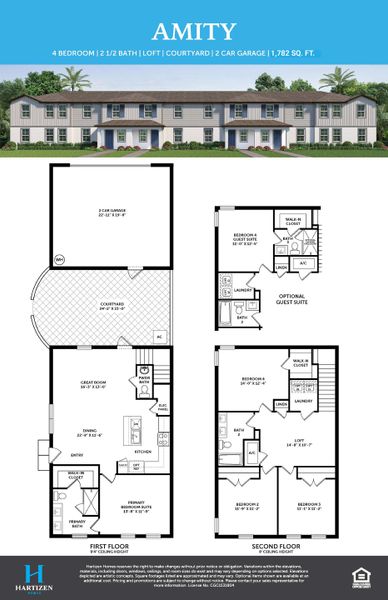 2D floor plan layout of this home in Eden Crest, Apopka, FL (Image 5).